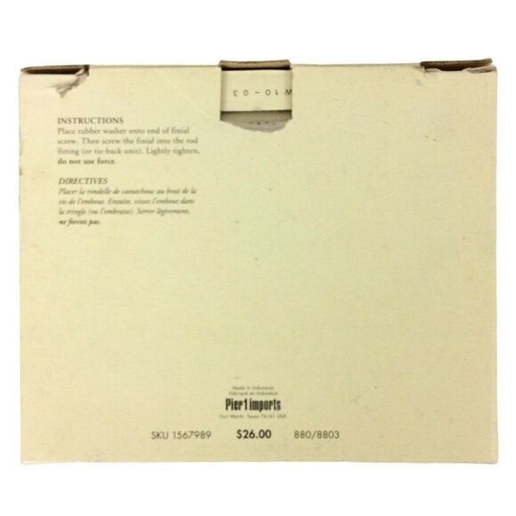 Pier 1 Aluminum Finials Rustic Spear Silvertone Decorative New Open Box - Picture 2 of 4